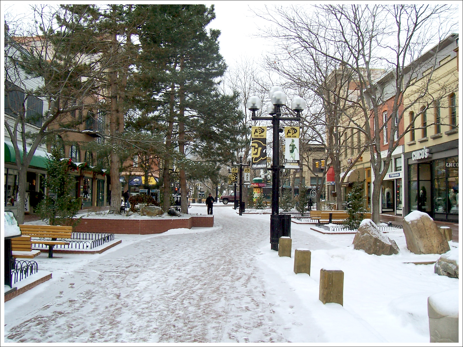 Boulder in winter